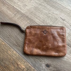 Brown leather Patricia Nash clutch/wallet